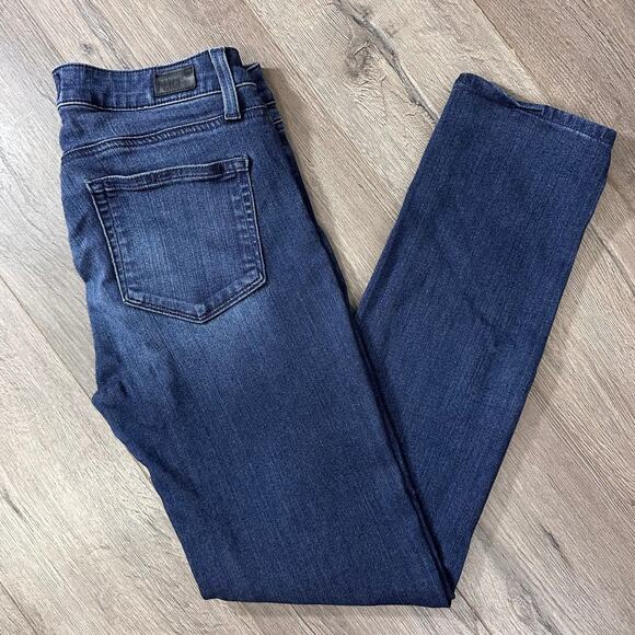 Paige Skyline Ankle Peg Skinny Mid Rise Transcend Everdeen Wash Jeans Sz 27 - Picture 2 of 11